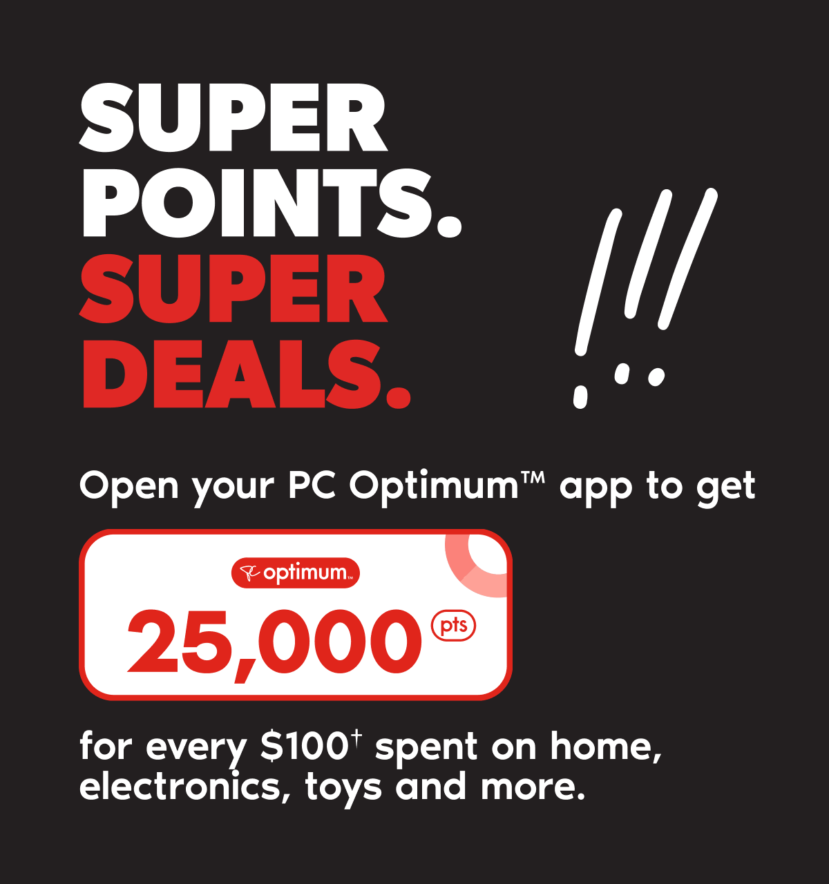 ⚡ Cyber Deals ⚡ 25,000 PC Optimum points are calling your name. Real